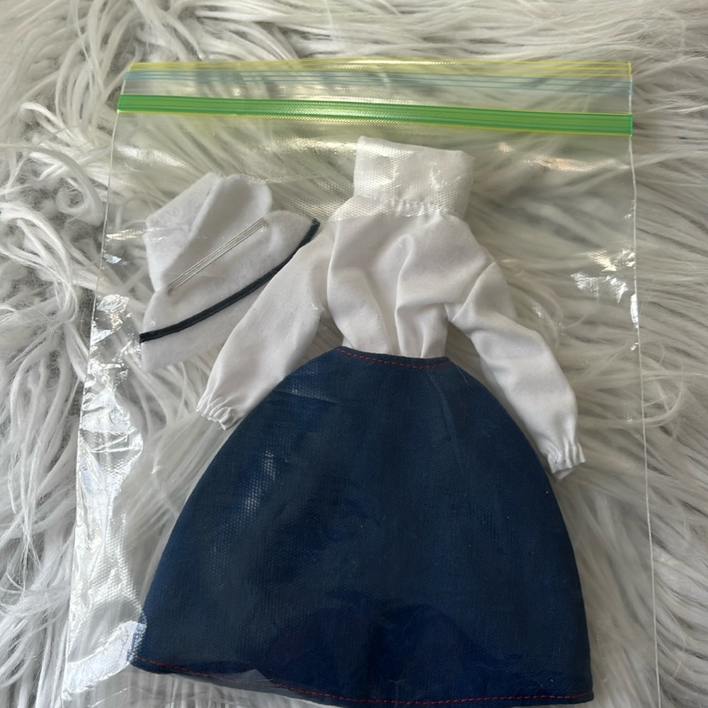 Barbie Nurse’s Outfit Navy and whiter nurse uniform with nurse’s cap NWOT